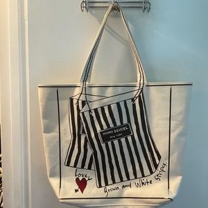 Henri Bendel canvas shopping tote
